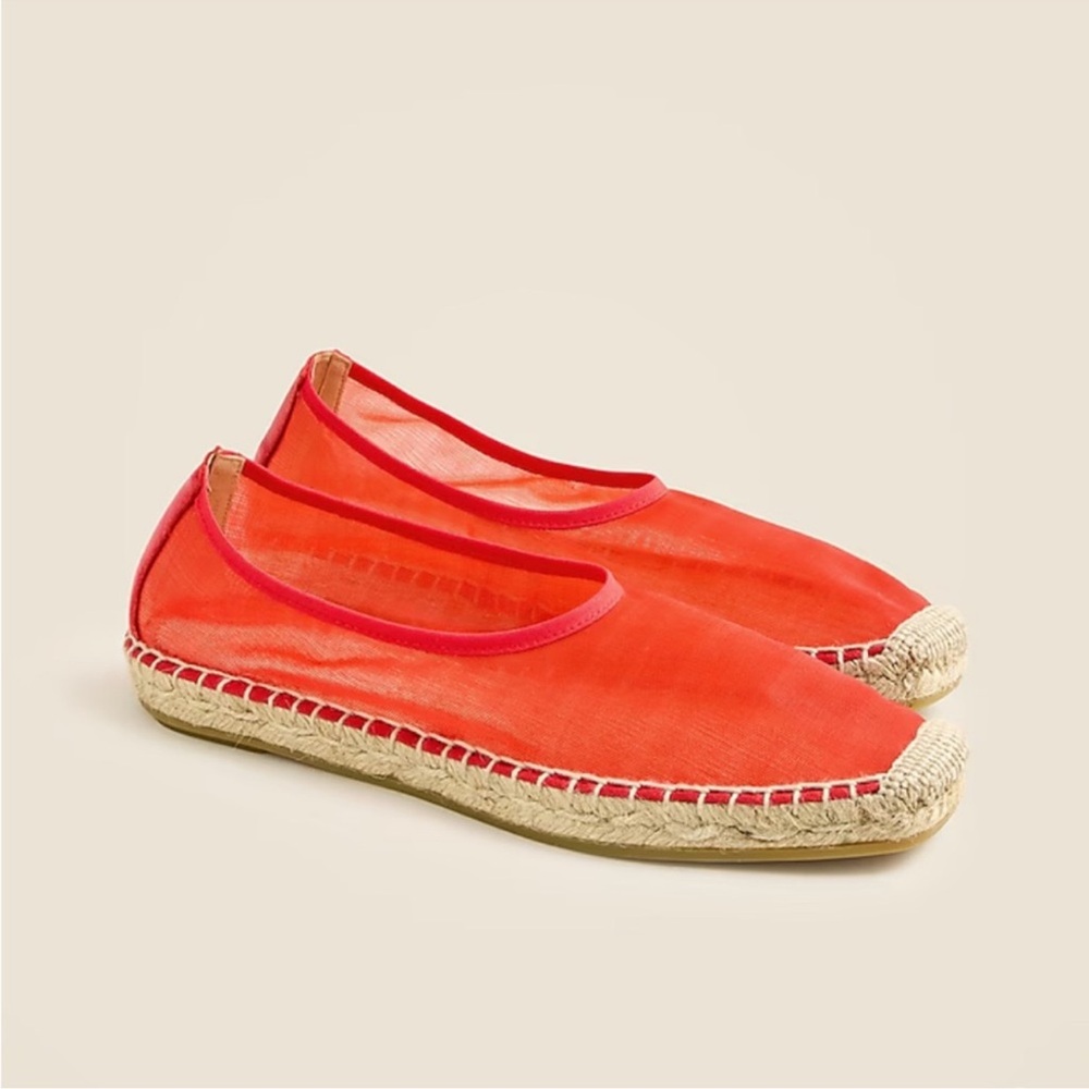 J. Crew Made-in-Spain espadrille flats in mesh